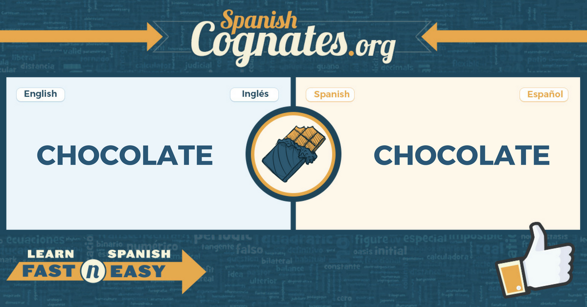 Spanish Cognates: chocolate-chocolate